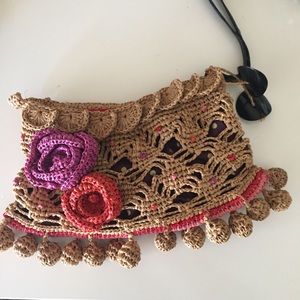 Anthropologie Woven Clutch Purse
